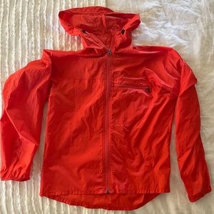 Orange lightweight Marmot windbreaker zipper jacket size M
